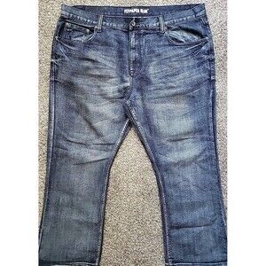 Flypaper Jeans Mens Blue Bootcut Relaxed Dark Wash Denim Jeans Size 44 X 30